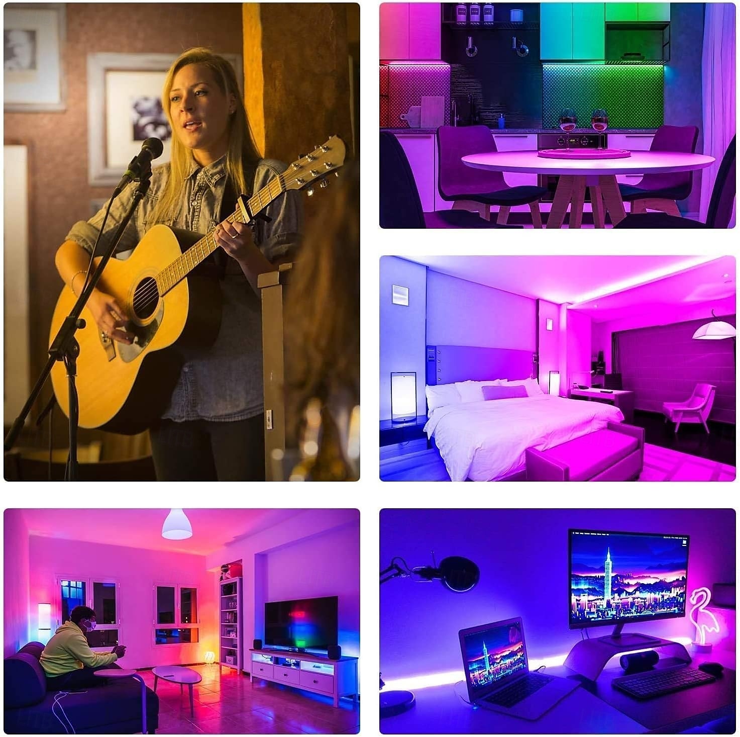 1 set strisce luminose a led rgb tiktok luci usb dc 5v 5050 rgb mini 3 tasti telecomando luce flessibile impermeabile ip65 1m tv sfondo illuminazione nastro nastro del 2025 a $8.49 –P5