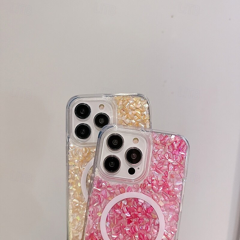 telefon Carcasă Pro iPhone 16 Pro Max Plus iPhone 16 iPhone 16 Pro iPhone 15 Pro Max Plus iPhone 15 iPhone 14 Pro Max iPhone 13 12 11 Pro Max Zadní kryt Magnetické Podpora bezdrátového nabíjení Bling 2025 - $19.99 –P7