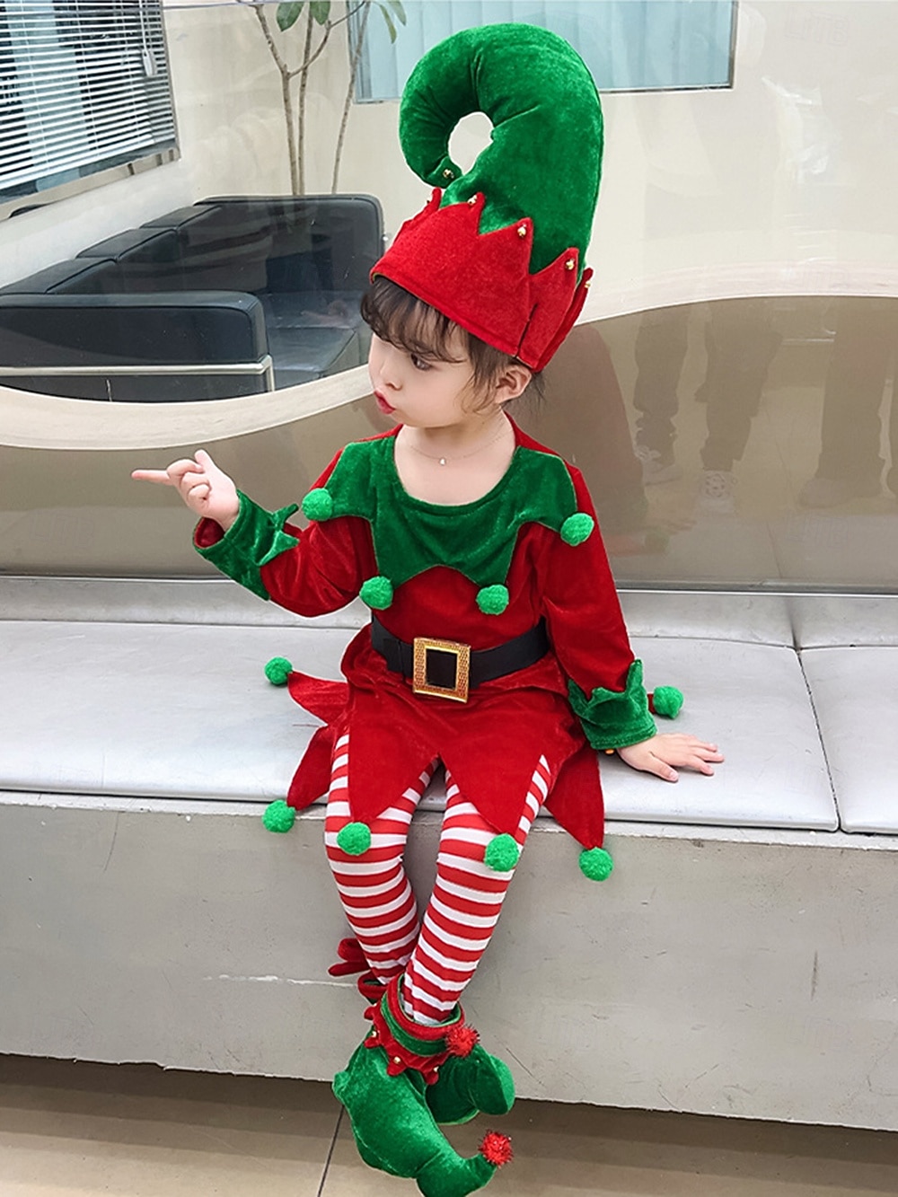 Alv Drakter Julkjole Alvekostyme Cosplay Kostumer Gutt Jente Jul Spesiell Barne Jul Karneval Maskerade Jul Fest Topp Bukser Hatt 2025 - $26.99 –P4