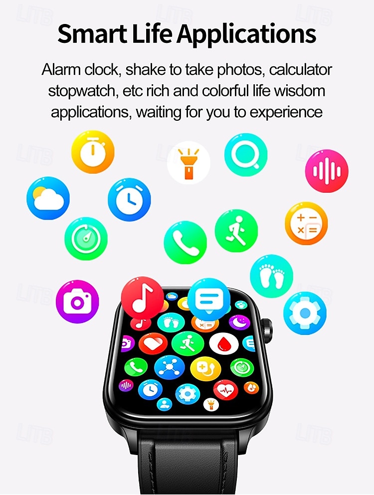ET570 Smart Watch ECG Bluetooth Call AI Voice SOS Non-invasive Blood Glucose Health Monitor 1.96inch Sport Smartwatch 2025 - $51.99 –P15