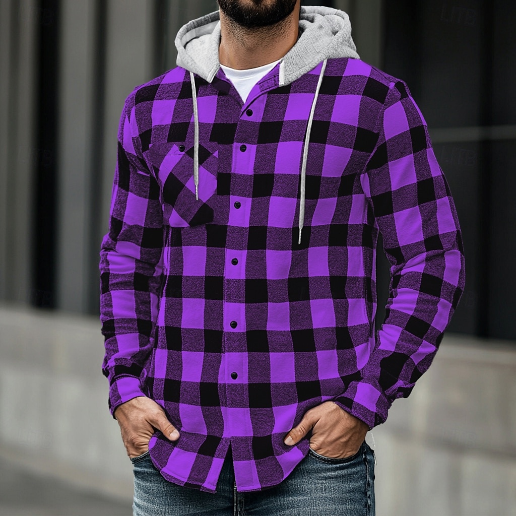 Men's Casual Shirt Flannel Shirt Thick Shirt Flannel Jacket