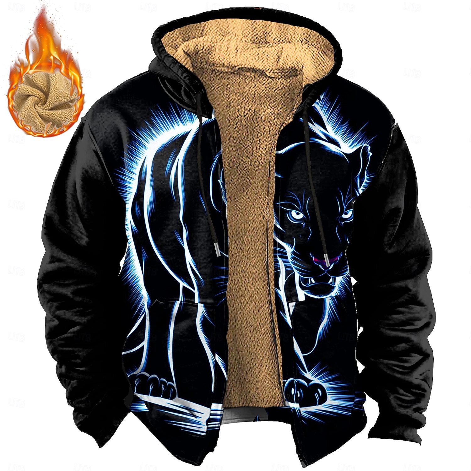 Homens Leão Tosão Moletom Moletons Moletom Manga Longa Moletom com capuz Com Capuz Punk Impressão 3D Festa Feriado Streetwear Branco Amarelo Com Cordão Outono Inverno Designer de 2025 por $49.99 –P2
