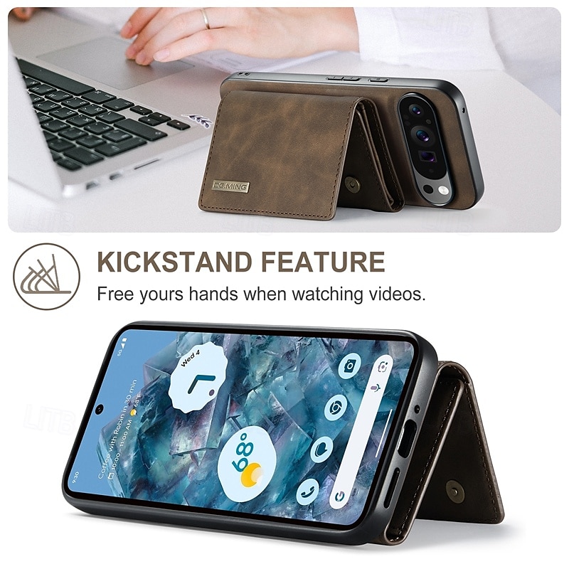 Phone Case For Pixel 9 Pro Pixel 9 Pro XL Pixel 8 Pro Pixel 8 Pixel 9 Pixel 7 Pixel 7 Pro Pixel 6 Pixel 6 Pro Pixel Fold Back Cover with Stand Holder Detachable Magnetic Retro TPU PU Leather 2025 - $23.99 –P14