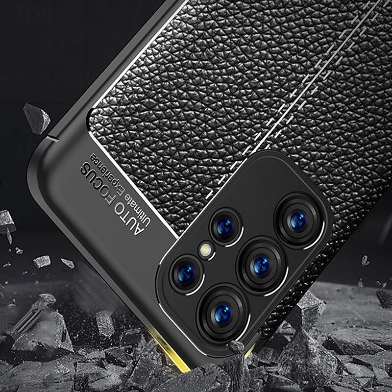 телефон Кейс для Назначение S24 Ultra S24 Plus S24 S24 ФЭ S23 S23 Ultra S23 Plus S22 S22 Plus S21 FE Кейс на заднюю панель Защита от удара Ретро ТПУ Кожа PU 2025 - $13.99 –P6