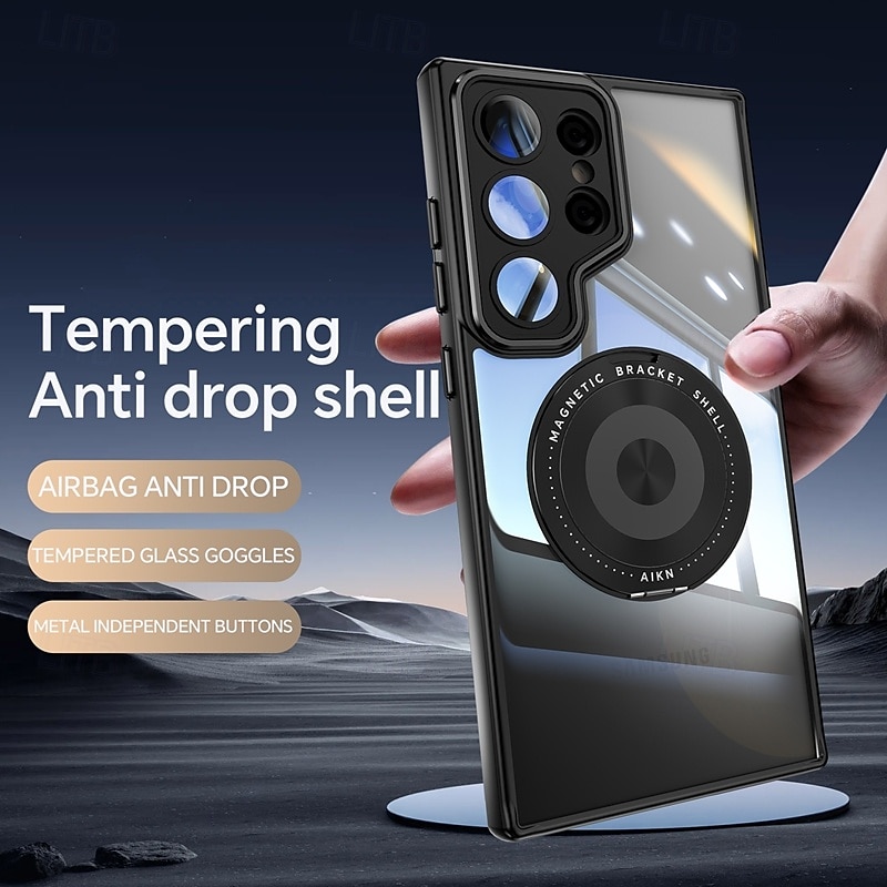 телефон Кейс для Назначение S24 Ultra S24 Plus S24 S24 ФЭ S23 S23 Ultra S23 Plus S25 Ультра Кейс на заднюю панель со стендом Защита от удара Ретро ТПУ ПК 2025 - $17.99 –P11
