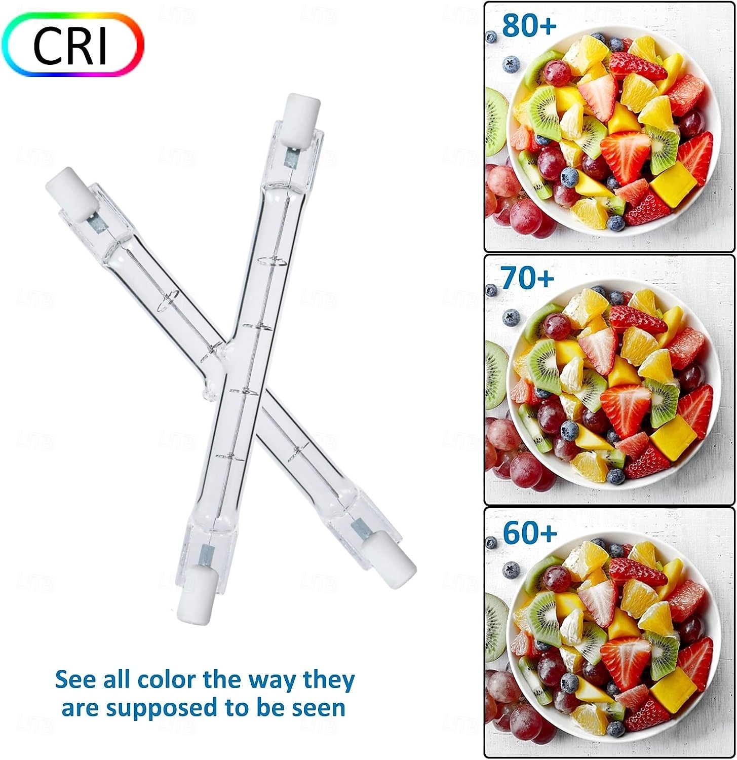 R7S 118mm T3 300W dimbare J-type lampen met dubbele fitting, 4 stuks voor werk-, beveiligings- en tuinverlichting 220-240V/110-120V 2026 - $16.49 –P2