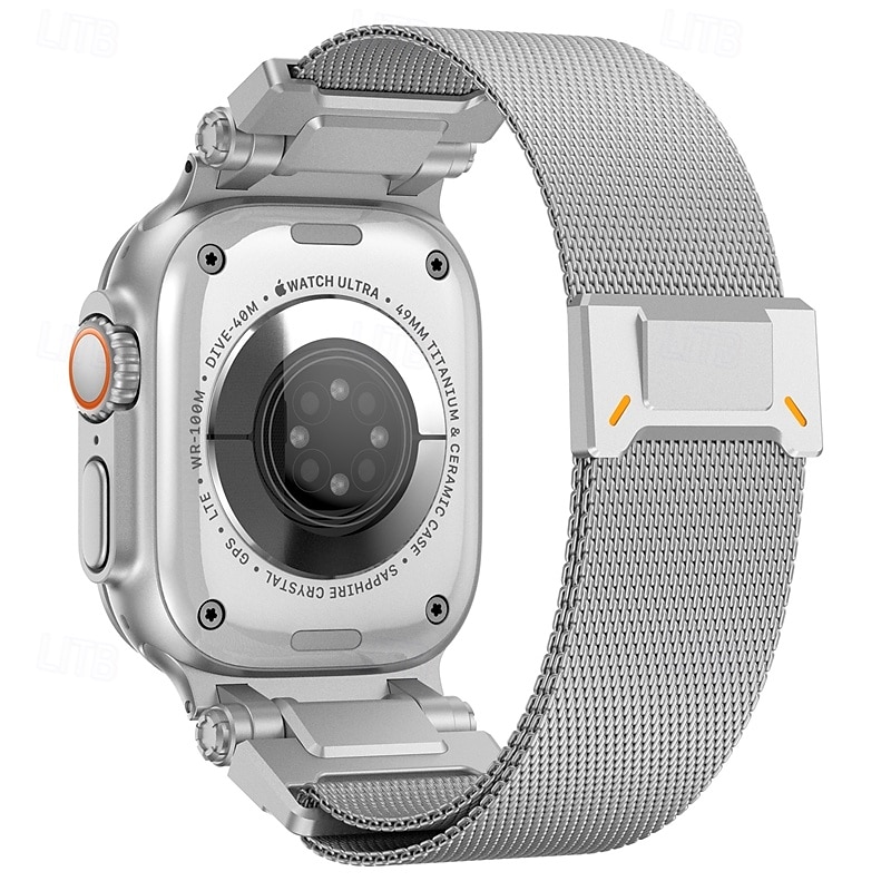 Loop Solo Compatível com Pulseira Apple Watch 42mm 44mm 45 mm 49mm Fecho de Metal Ajustável Aço Inoxidável pulseira de substituição para iwatch Ultra 2 Series 9 8 7 SE 6 5 4 3 2 1 de 2025 por $26.99 –P11
