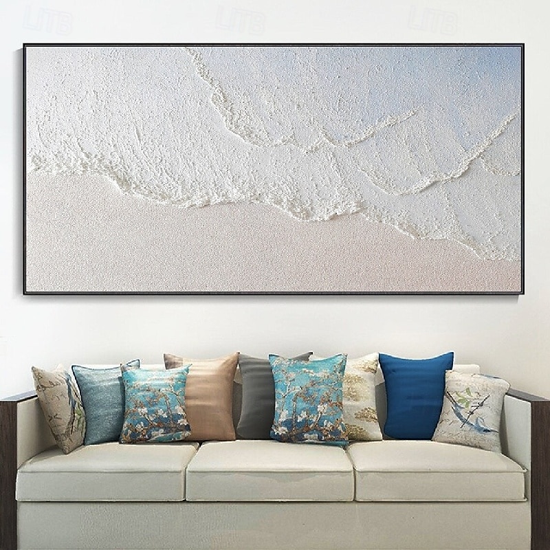 Ölgemälde handgemachte weiße Strand Malerei handgemachte Seestück Kunst pastosen Ölgemälde auf Leinwand handgemachte Board Welle Ölgemälde Strand Ölgemälde handgemalte Kunstwerk Landschaft Ölgemälde 2025 - $69.99 –P3