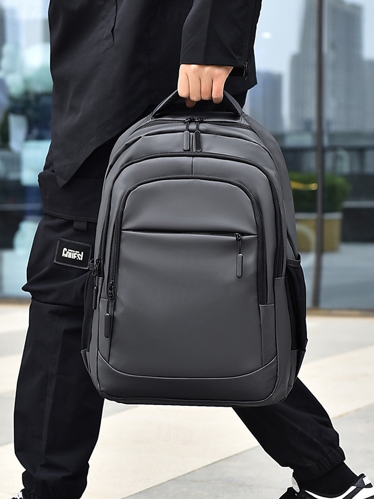 férfi vízálló üzleti laptop hátizsák – elegáns, több rekeszes táska USB töltőporttal munkához és utazáshoz 2025 - $34.99 –P2