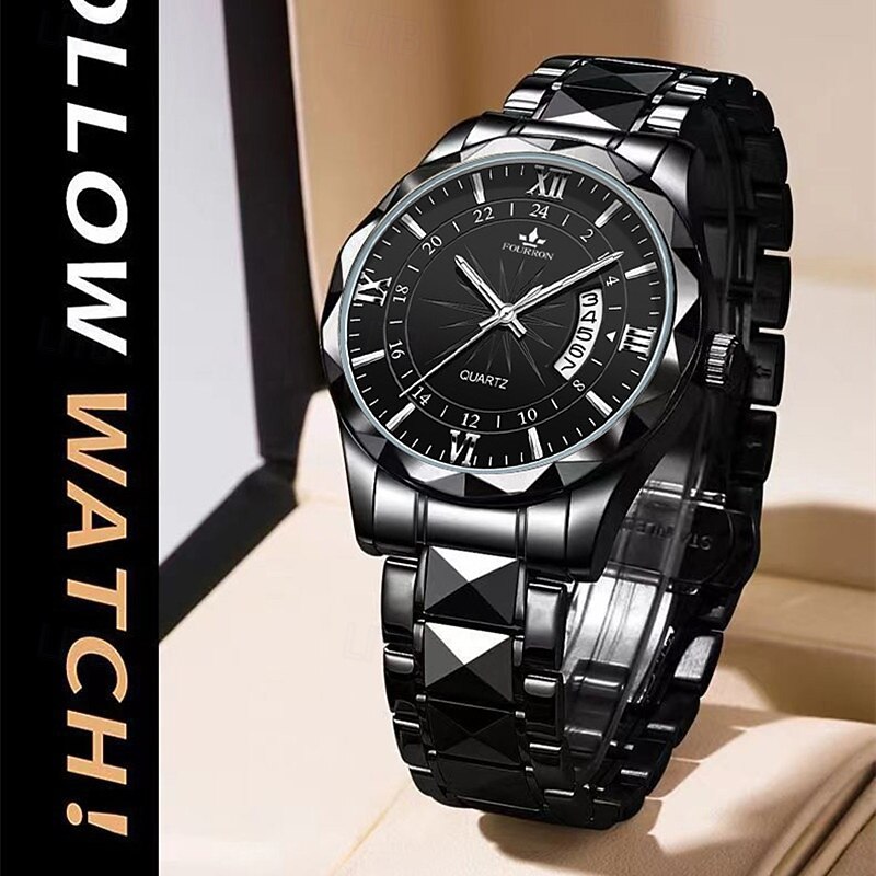 novo relógio masculino moderno de negócios com vidro reforçado com minerais e calendário luminoso com display multifuncional à prova d'água esportivo de 2025 por $25.99 –P3