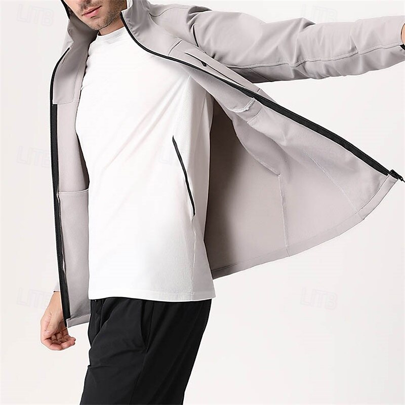 Voor heren Hardloopshirt Lange mouw T-shirt Casual Sportkleding Herfst Thermisch Warm Winddicht Ademend Sportschooltraining Hardlopen Wandelen Sportkleding Sportkleding Effen Zwart Groen Khaki 2025 - $51.99 –P4