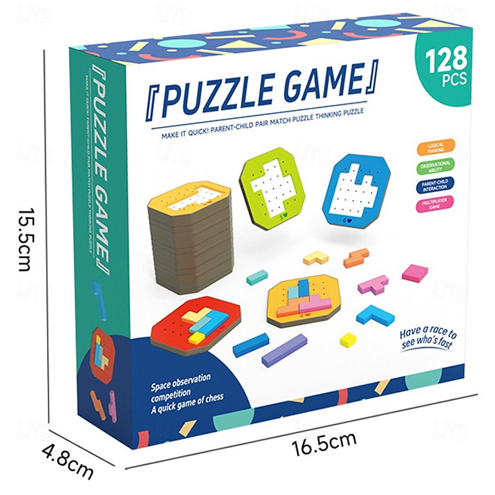 3d desktop creativ joc puzzle din lemn pentru copii tangram jucării matematice blocuri de construcție table joc cu formă de culoare jucării educaționale timpurii 2025 - $15.99 –P5