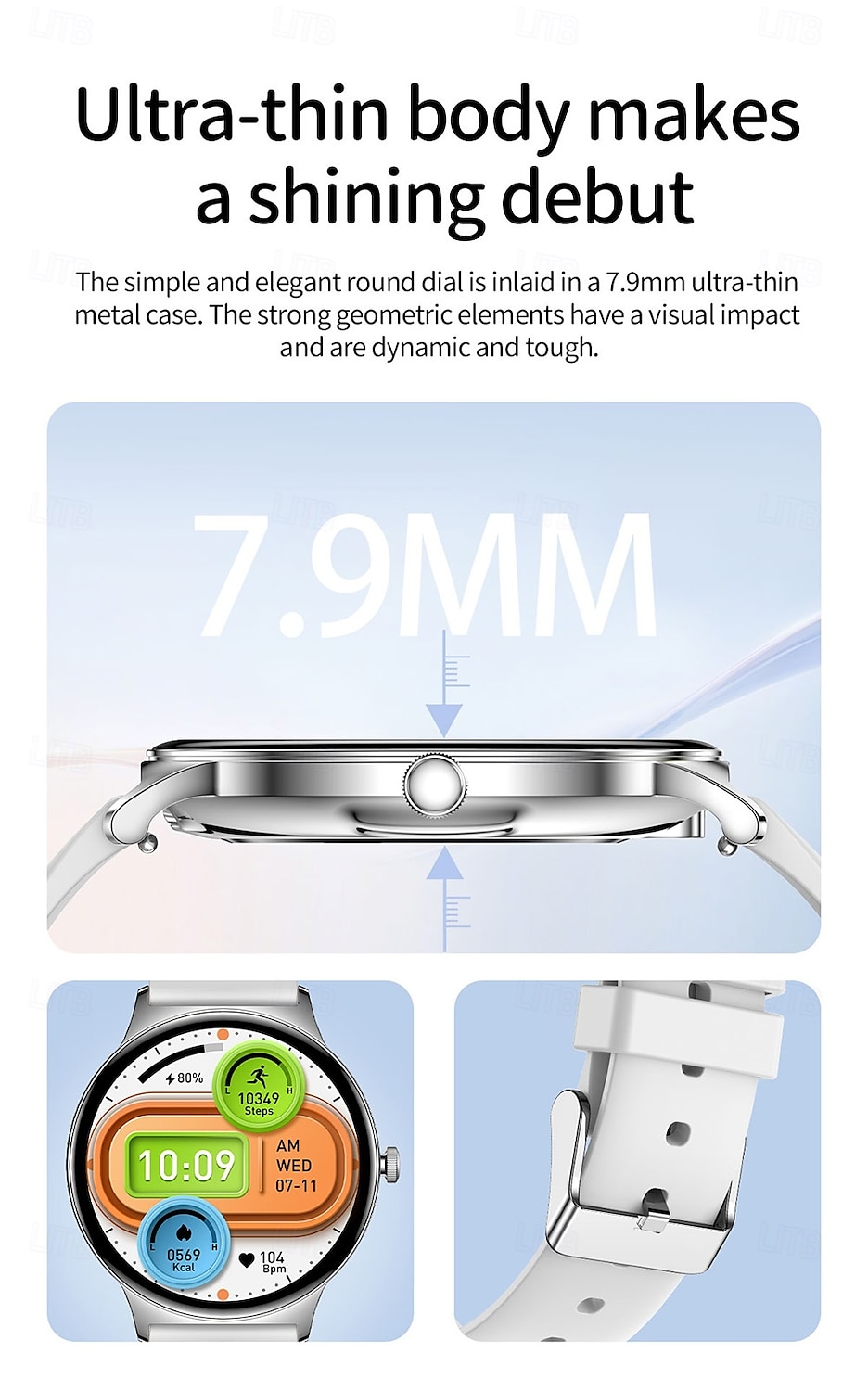 2025年 imosi 1.43インチ AMOLED スマートウォッチ フィットネス ランニングウォッチ Bluetooth 歩数計 通話リマインダー アクティビティトラッカー Android iOS 対応 女性 男性 長時間待機 ハンズフリー通話 防水 IP67  コレクション – $55.99 –P4