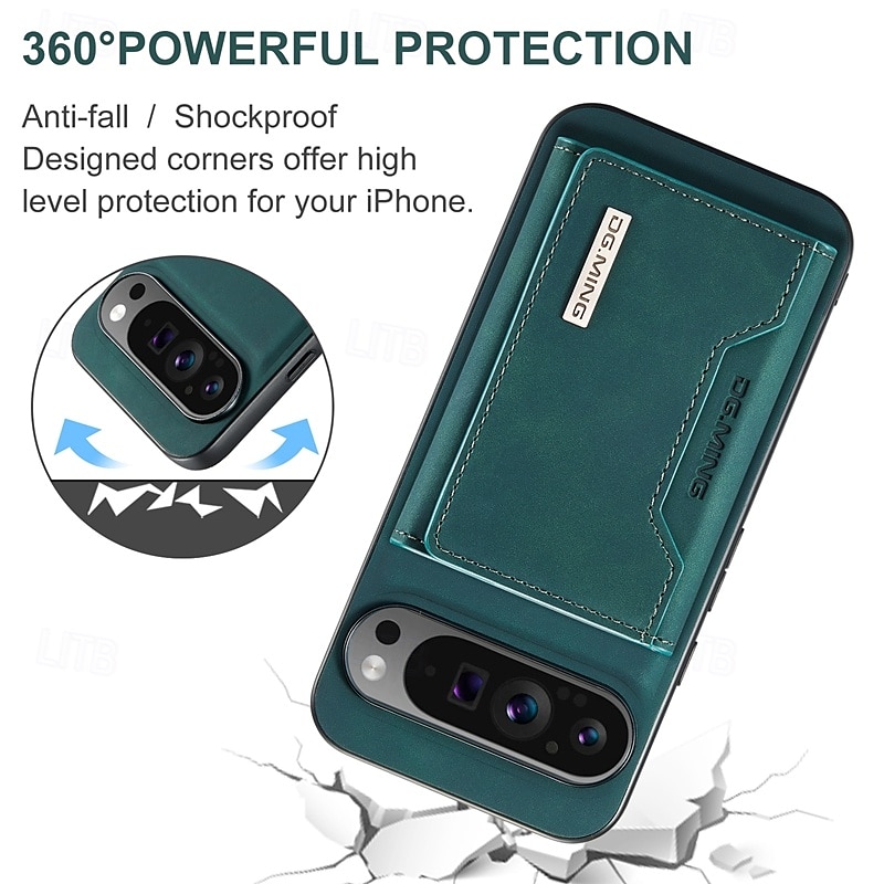 telefoon hoesje Voor Pixel 9 Pro Pixel 9 Pro XL Pixel 8 Pro Pixel 8 Pixel 9 Pixel 7 Pixel 7 Pro Pixel 6 Pixel 6 Pro Pixelvouw Achterkant met standaard Afneembaar Magnetisch Retro TPU PU-nahka 2025 - $21.99 –P3