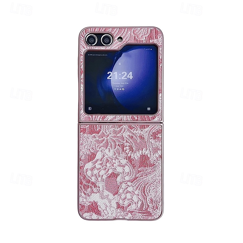 Phone Case For Samsung Galaxy Z Flip 6 Z Flip 5 Z Flip 4 Z Flip 3 Back Cover Shockproof Retro PC PU Leather 2025 - $16.99 –P15