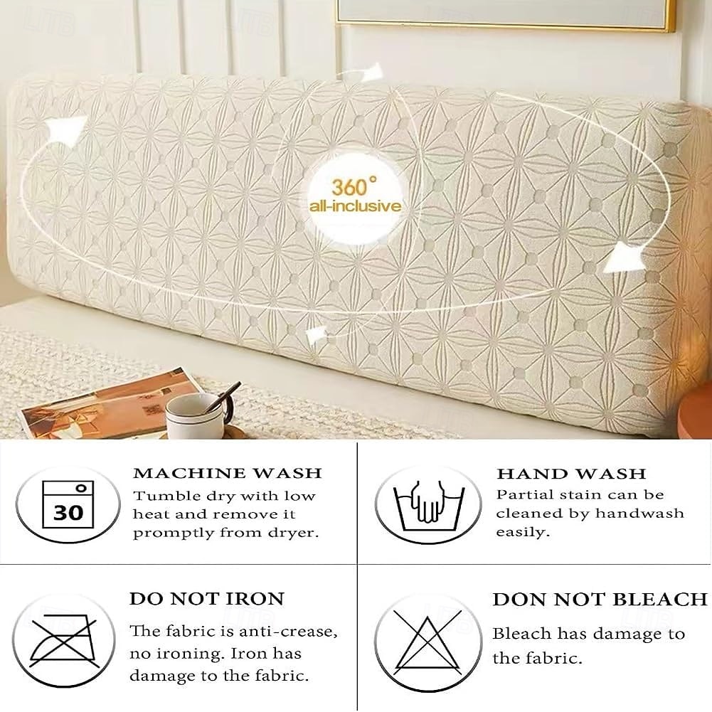 Fundas para cabecera de cama Funda para cabecera de cama elástica Funda/funda elástica para cabecera, tela de terciopelo suave estampada, funda protectora para la espalda, todo incluido, lavable para 2026 - $23.99 –P2