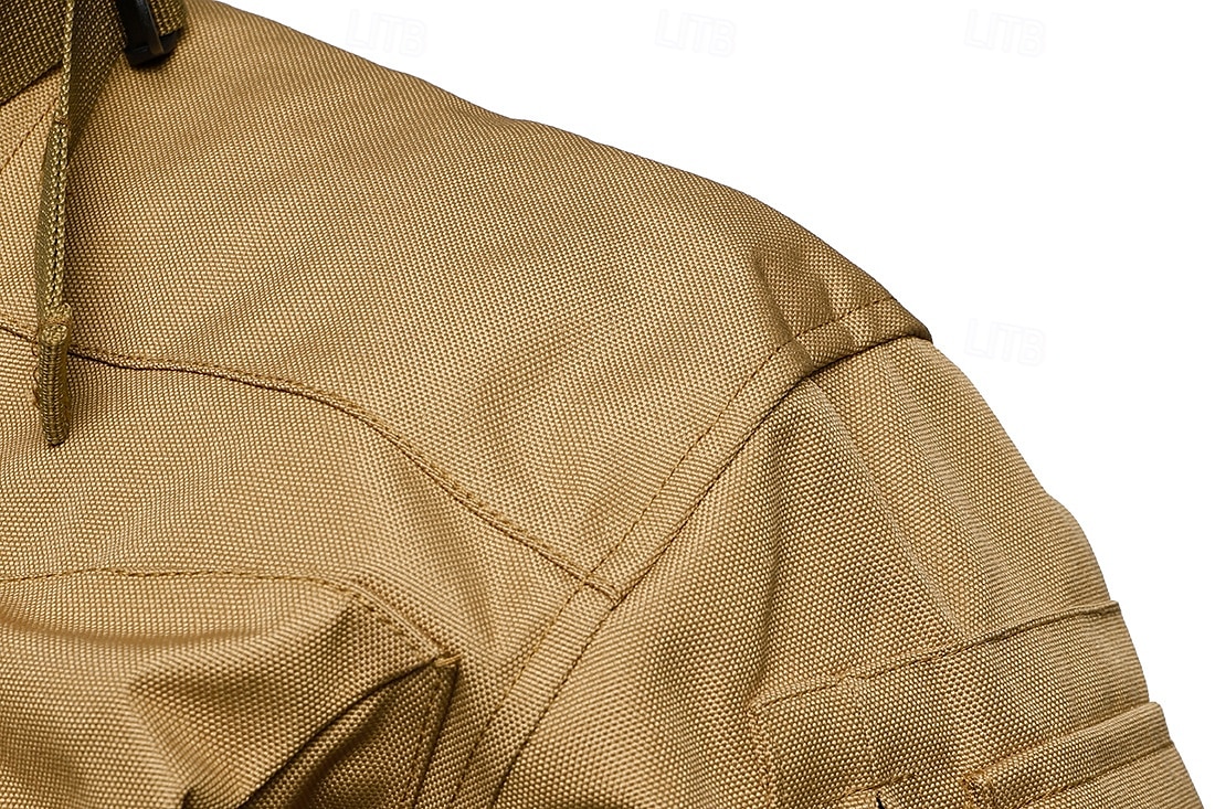 Men's Military Jacket Hiking Jacket Tactical Jacket Sports Outdoor Camping & Hiking Waterproof Windbreaker Zipper Pocket Winter Spring &  Fall Solid Color Active Sports & Outdoors Hooded Regular 2025 - $113.99 –P5