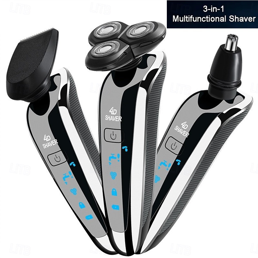 2025年 3-in-1 ヘアトリマー 多機能ヘアクリッパー オールインワン 鼻毛トリマー シェーバー 安全 くっつかない メンズ ホームヘアケア  コレクション – $25.99 –P2