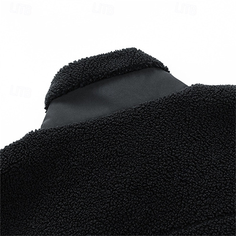Herren Wanderjacke Fleecejacke für Wanderer Winter Draussen warm Fleece-Futter Vliesjacken Voller Reißverschluss Klettern Camping / Wandern / Höhlenforschung Reisen Cachi scuro Schwarz Dunkelblau 2025 - $63.99 –P9