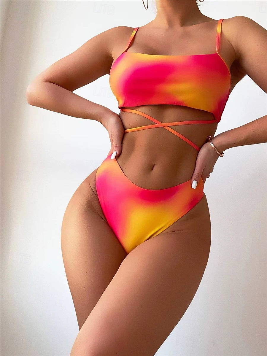 Dámské Plavky Bikiny Tři kusy Sukně Plavky Volná záda Štíhlý prázdniny Oblečení na pláž Pevná barva Bez rukávů Plavky 2025 - AU $52.19 –P5