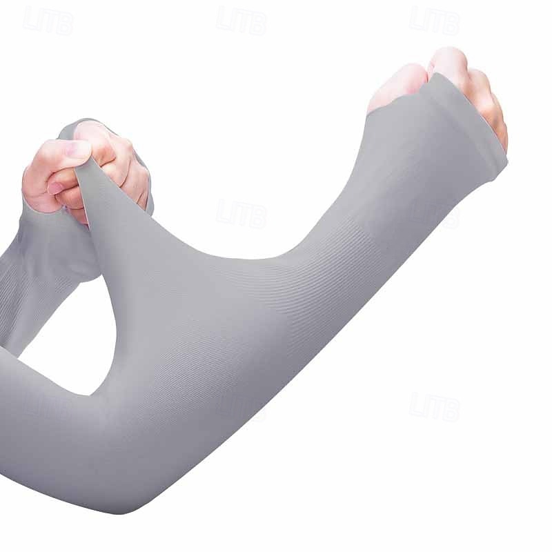 1 pari Pyörän hihat Armwarmers UV-aurinkosuojajäähdytysvarsivarret UV-vastustuskykyinen Nopea kuivuminen Kevyt Pyörä Valkoinen Musta Harmaa Elastaani varten Miesten Naisten Aikuisten Maastopyör 2025 - $13.49 –P8