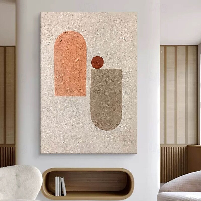 handgemachtes buntes abstraktes Ölgemälde auf Leinwand, großes handgemaltes abstraktes strukturiertes Palettenmesser, Boho-Ölgemälde, Wandkunst, zeitgenössisches minimalistisches Kunstwerk für 2025 - $116.99 –P7