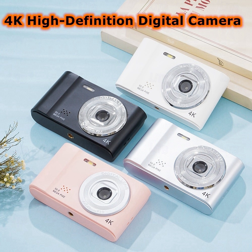 4K Digital Camera Point and Shoot Photography Travel Selfie Camara 2.4inch Screen Entry-Level Gift Compact Digicam Selfie Mini Retro Cam 2025 - $39.99 –P9