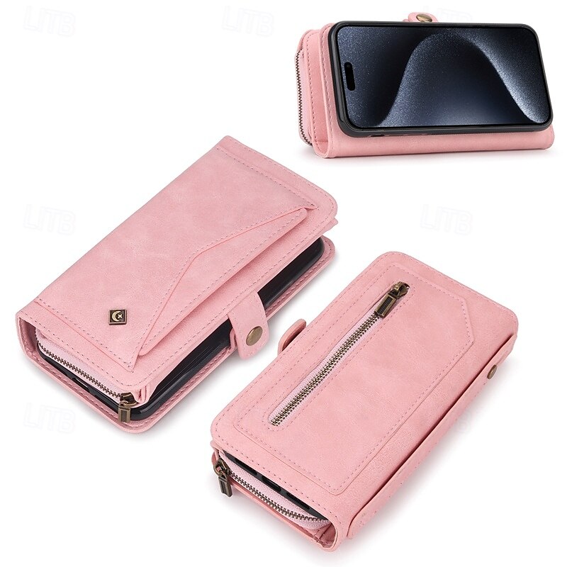 telefon Carcasă Pro iPhone 16 Pro Max Plus iPhone 15 Pro Max Plus iPhone 14 13 12 11 Pro Max Plus Mini iPhone 14 Pro Max iPhone 13 12 11 Pro Max Zadní kryt Pouzdro na peněženku Magnetické Zip Slot 2025 - $33.99 –P5