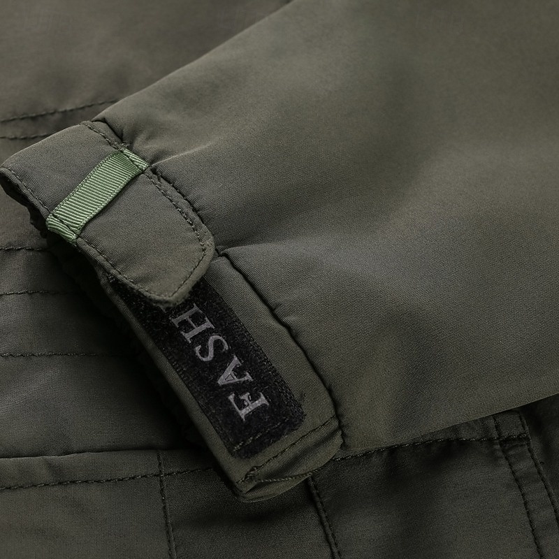 Pánské Outdoorová bunda Zimní kabát Zimní bunda Venkovní Vánoční dárky Zahřívací Voděodolný Slátanina Zip Jaro Podzim Pevná barva Vinobraní Sportovní Kapuce Dlouhé Námořnická modř Trávová zelená Khaki 2026 - $53.99 –P7