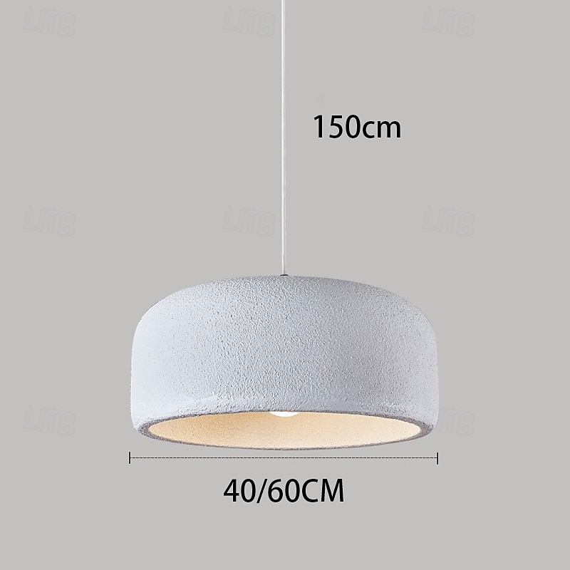 lampada a sospensione in resina bianca e tortora a cupola wabi-sabi lampada a sospensione in finto cemento lampada a sospensione altezza regolabile 40/60 cm 85-265v del 2025 a $279.99 –P1