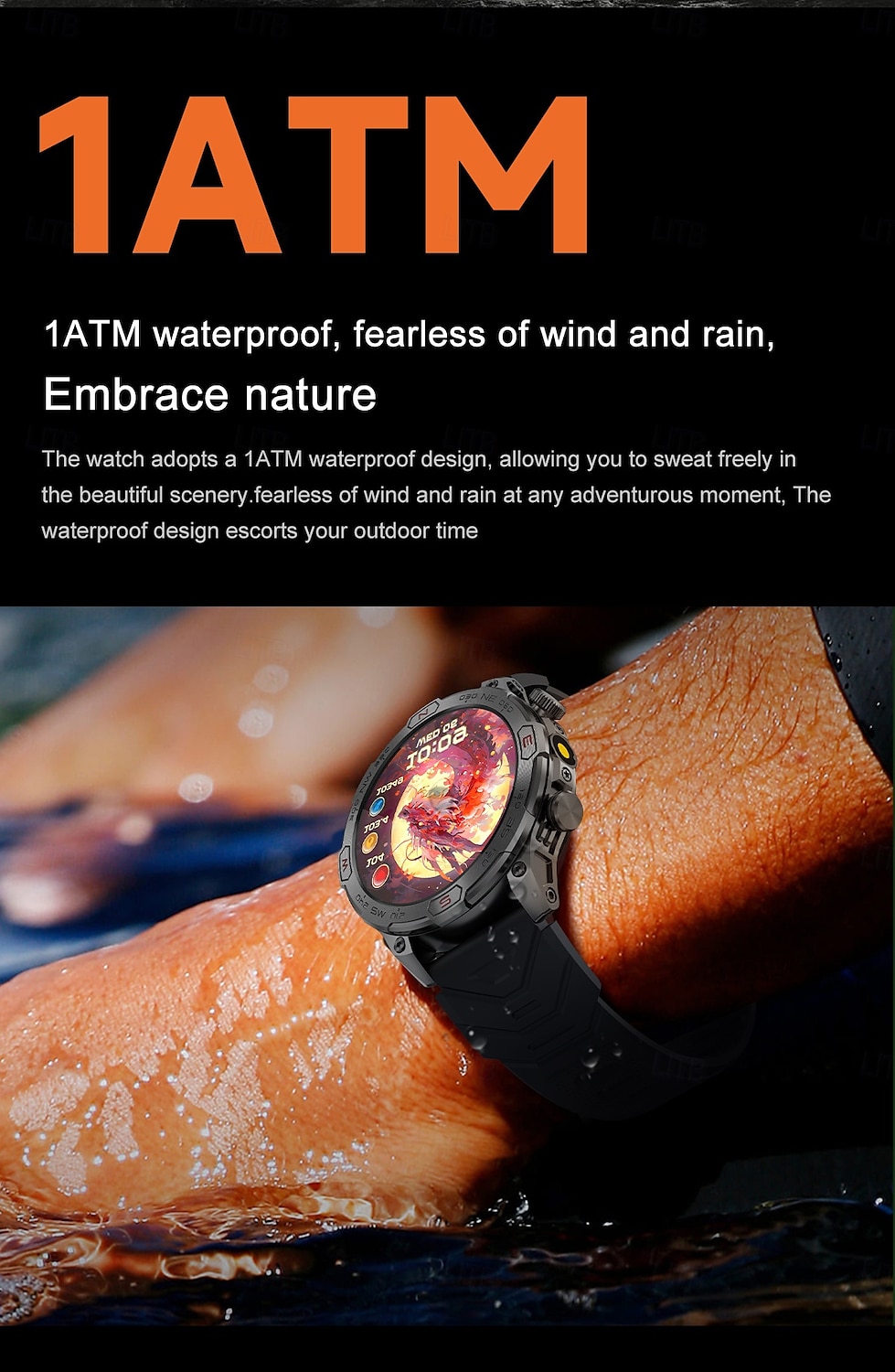 KC86 Smart Watch 1.43 AMOLED Screen 1ATM Waterproof Compass Altitude Barometer LED Flashlight Sports Watch 2025 - $61.99 –P10