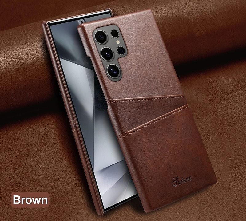 телефон Кейс для Назначение S24 S24 Ultra Plus S23 Ultra Plus S23 S22 S22 Плюс Ультра Кейс на заднюю панель Защита от удара Ретро ТПУ Кожа PU 2025 - $16.99 –P2