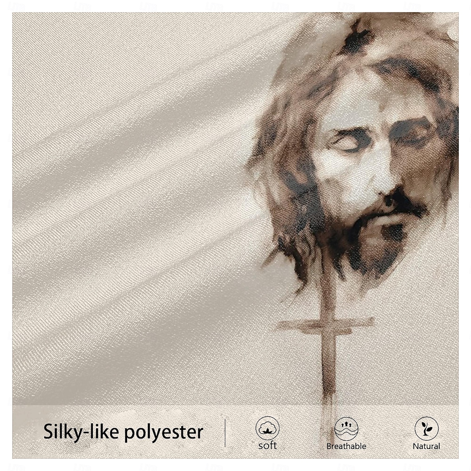 Christmas Men's Jesus T shirt Short Sleeve T shirt 3D Print Crew Neck Shirt Retro Vintage Casual Street Style Christmas Sports Outdoor Holiday Light Blue Light Green Light Brown Spring & Summer 2025 - $17.99 –P7
