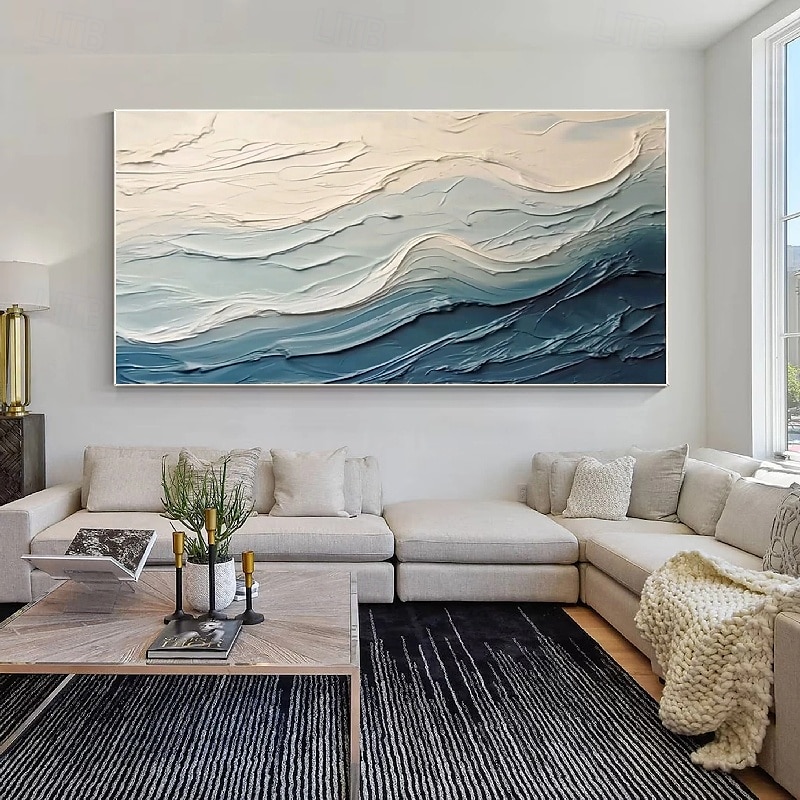 groene olieverfschilderij handgemaakte 3d abstracte olieverfschilderij handgeschilderde olieverfschilderij muur moderne abstracte groene golf canvas schilderij huisdecoratie decor canvas schilderij 2025 - $75.99 –P9