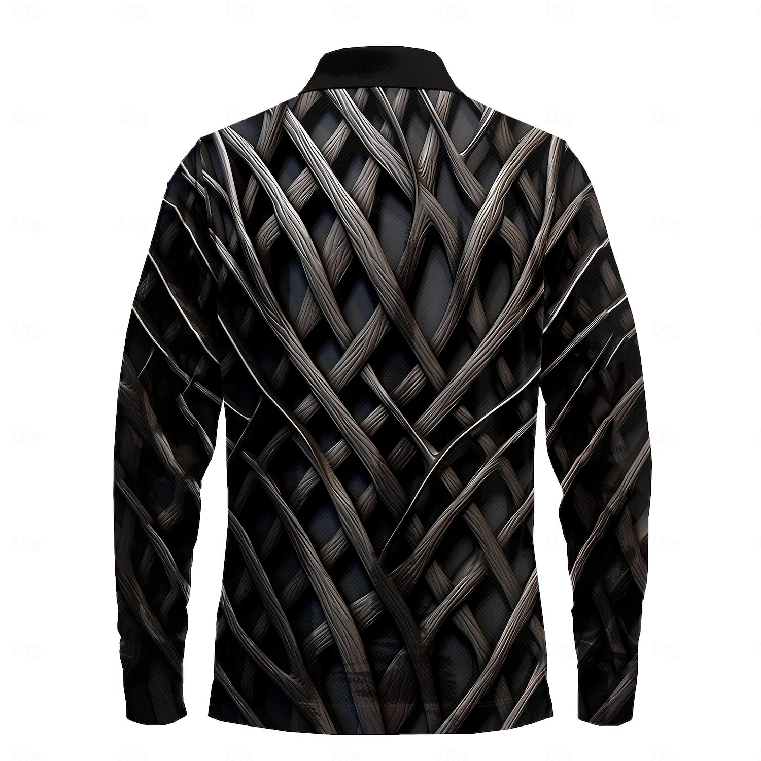 Miesten 3D-tulostus Poolopaidat Golf poolopaidat Pitkähihainen Poolopaidat Kaulus Business Casual Loma Arkikäyttö Vetoketju 3D-tulostus Kevät Syystalvi Musta Musteensininen Tumma Purppura 2025 - $23.99 –P5