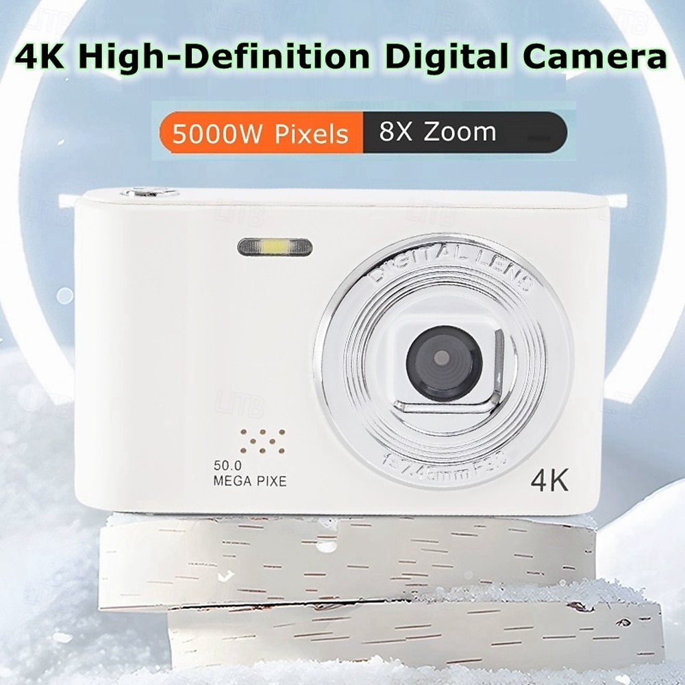 4K Digital Camera Point and Shoot Photography Travel Selfie Camara 2.4inch Screen Entry-Level Gift Compact Digicam Selfie Mini Retro Cam 2025 - $39.99 –P6