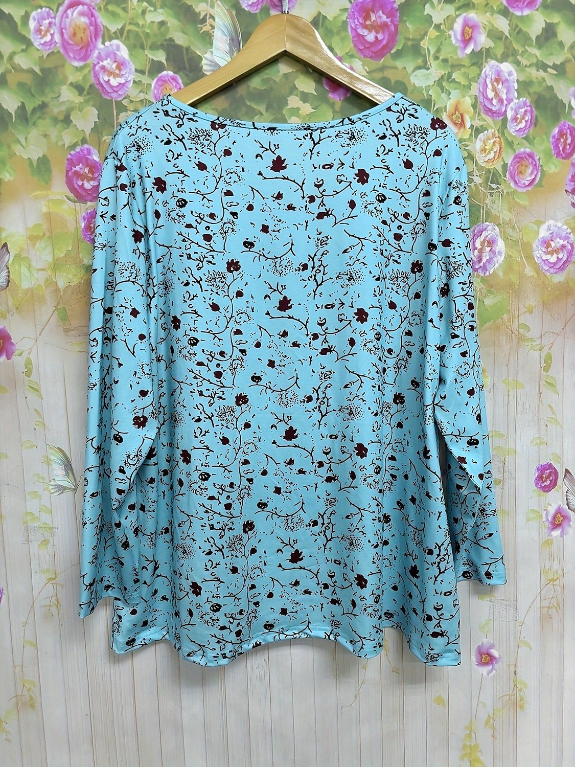 Women's Plus Size Tops T shirt Tee Graphic Long Sleeve Crew Neck Casual Office Work Fall Light Blue Yellow 2025 - $18.99 –P2