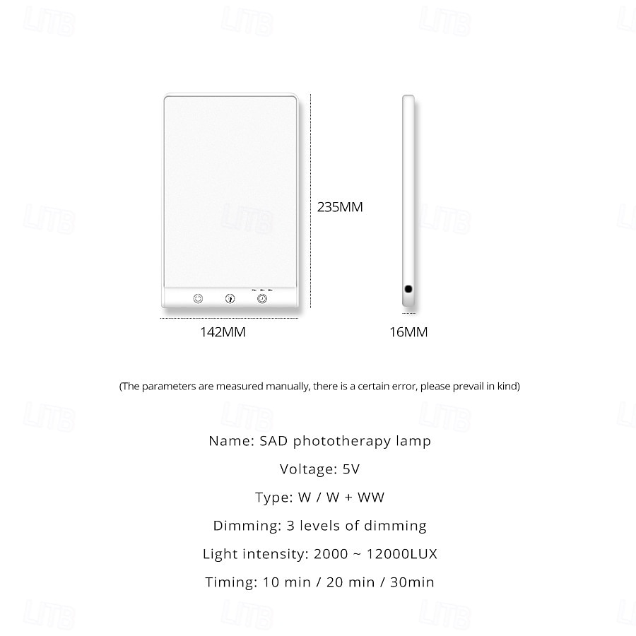 lampada per terapia della luce 12000 lux luce d'atmosfera con 2 modalità colore 3 livelli di luminosità 3 impostazioni timer controllo touch lampada diurna senza UV del 2025 a $57.99 –P10