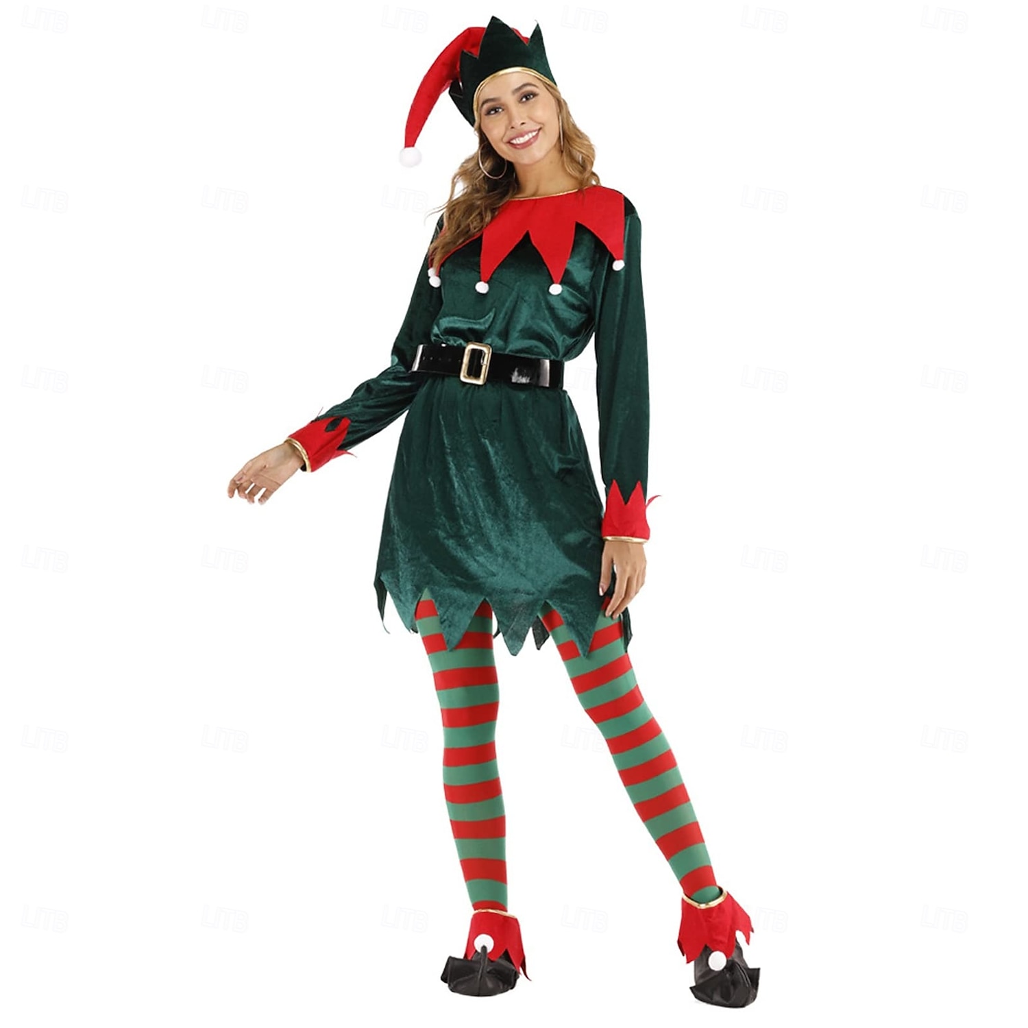 Alf Kläder Finkostym Julkostym Herr Dam Jul Nyår julafton Cosplay kostym Vuxen Fest Jul Topp Skärp Strumpor Skor Hatt 2025 - $34.99 –P7