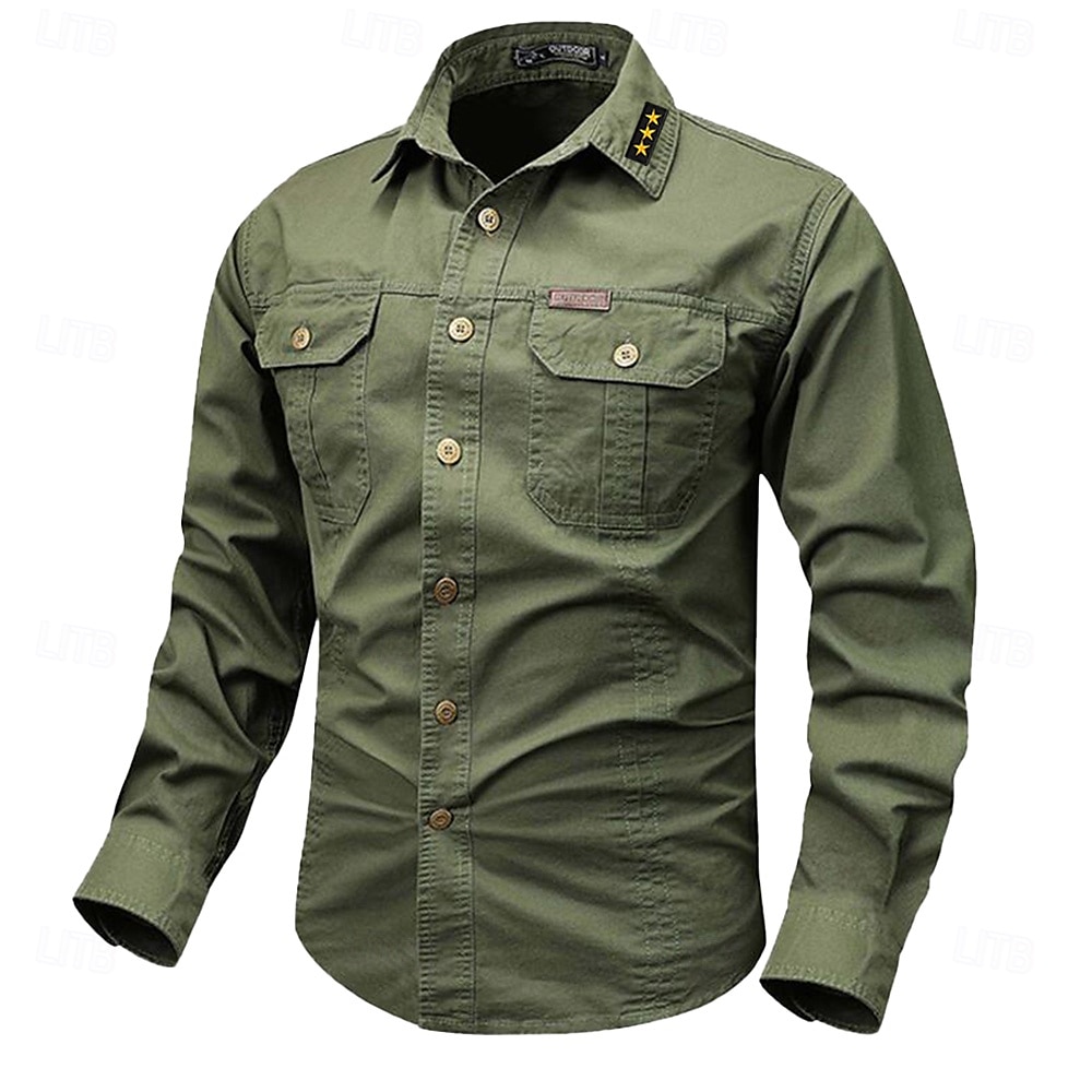 Per uomo Stella Motivo Geometrico Camicia da lavoro Camicia Western Camicia cargo Manica Lunga Vintage Casual Stile Western Sport & Outdoor Uscire Inverno Primavera & Autunno Collo ripiegato Stampato del 2026 a $29.99 –P3