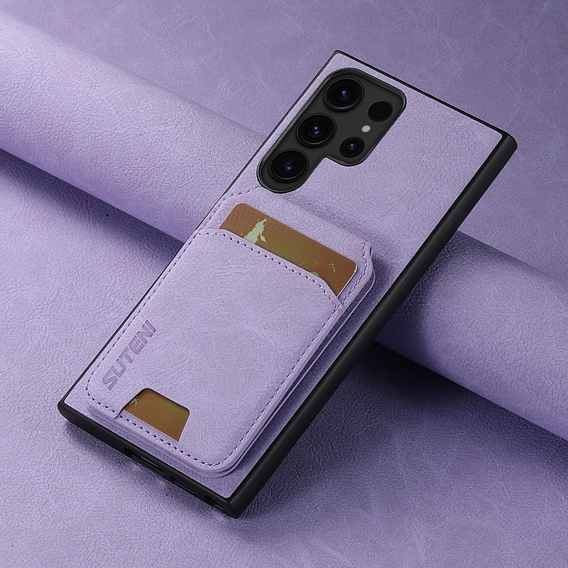 2025年 電話 ケース 用途 S24 Ultra Plus S23 Ultra Plus S22 プラス ウルトラ S25ウルトラ バックカバー スタンド付き カード挿入口 耐衝撃 レトロ風 TPU PC PUレザー  コレクション – $19.99 –P18
