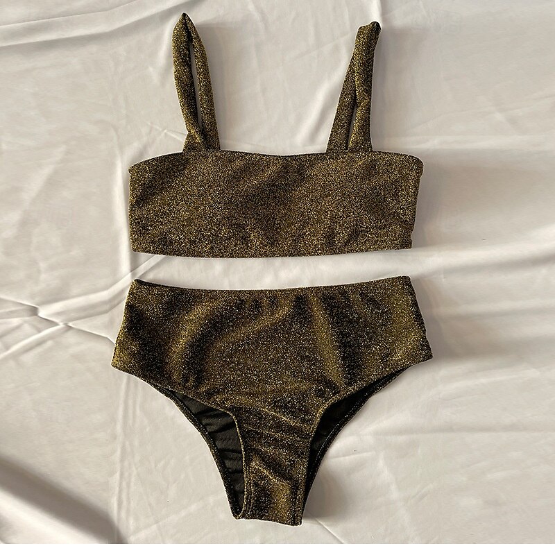 Femme Maillots de Bain Bikinis Maillot de bain Elégant Vacances Couleur unie Sans Manches Maillots de bain de 2025 ? $28.99 –P6