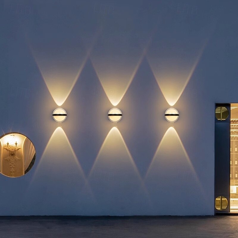 lampy ścienne nowoczesne dziedzińce werandy kinkiety zewnętrzne lampy ścienne minimalistyczny balkon ogród trawnik ścieżka oświetlenie ścienne oprawa 110-240v 2025 - $74.99 –P4