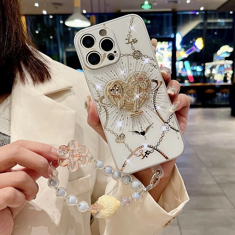 2025年 電話 ケース 用途 iPhone 16 Pro Max プラス iPhone 15 プロマックスプラス iPhone 14 Pro Max iPhone 14 Pro Max Plus バックカバー スタンド付き リストストラップ付き 耐衝撃 レトロ風 TPU PC  コレクション – $19.99 –P4