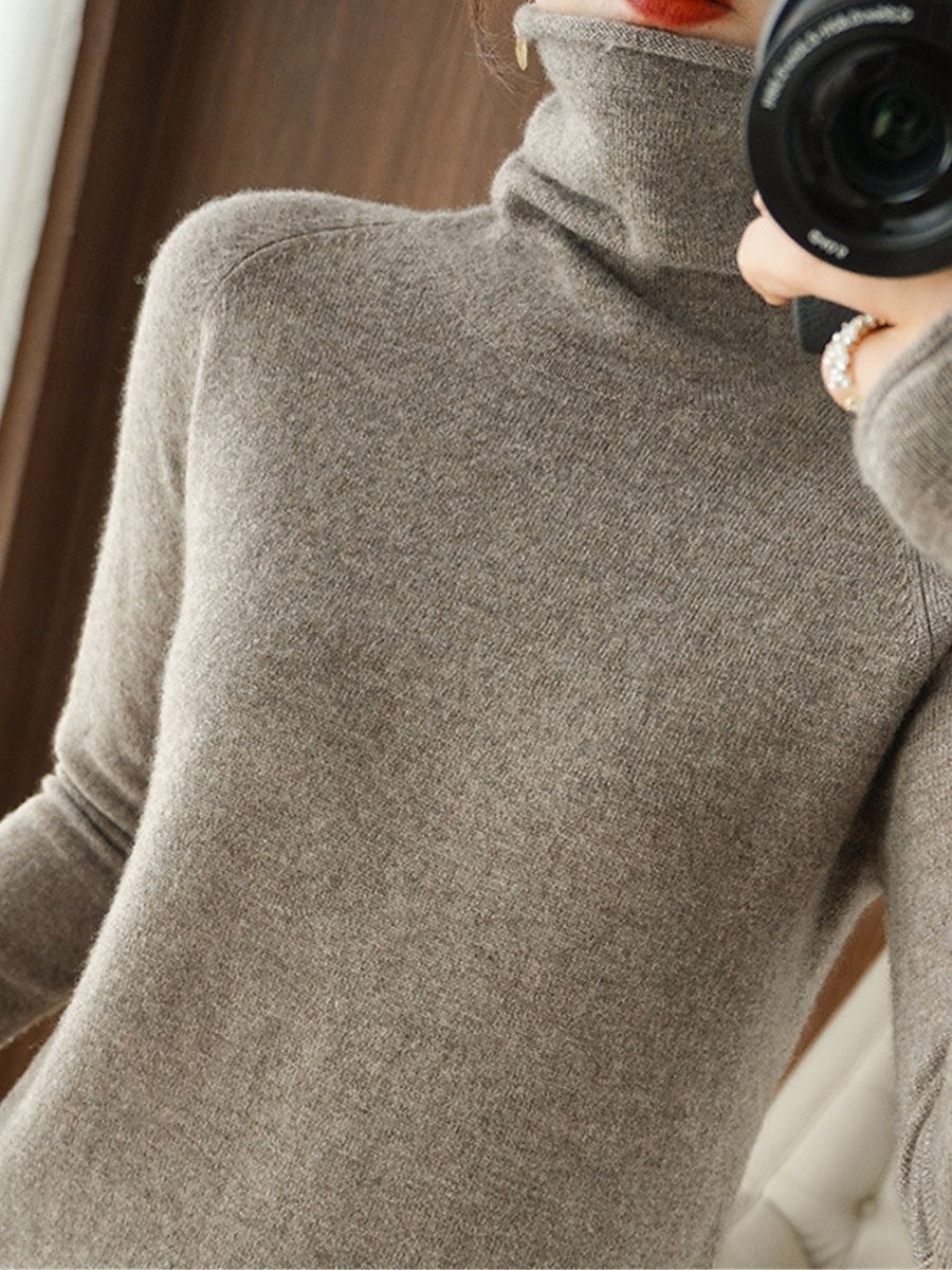 Femme Pull Chandail Pull Décontractées Flexible Couleur monochrome A côtes Col Roulé Tricoté manche longue Hauts réguliers Tricoter Extérieur du quotidien Fin de semaine Rose Claire Chameau Automne de 2025 ? $28.99 –P4