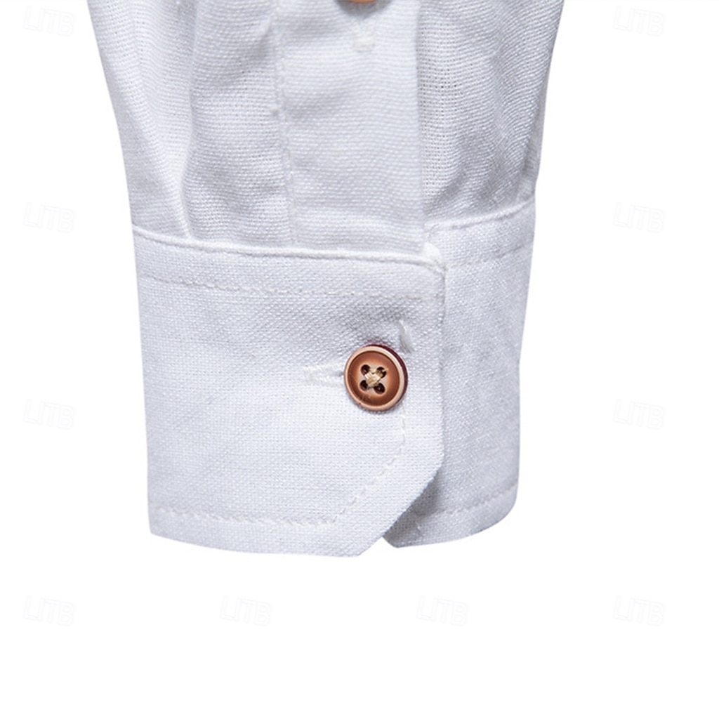 Homens Saia Camisa casual Tecido Casamento Ao ar livre Azul Manga Longa Aberto para a Lateral Inverno Primavera & Outono Roupa Bolsos de 2026 por $26.99 –P14