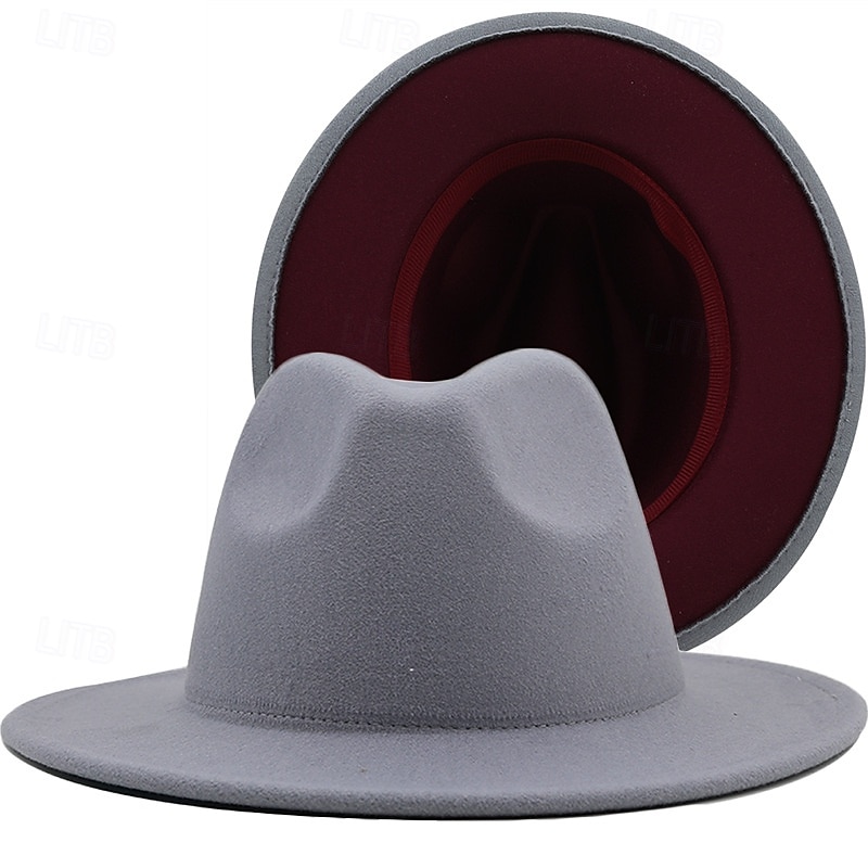 berretto Lana / acrilico Cappello Fedora Formale Matrimonio Semplice Con Colore Puro Copricapo Copricapo del 2025 a $10.99 –P11