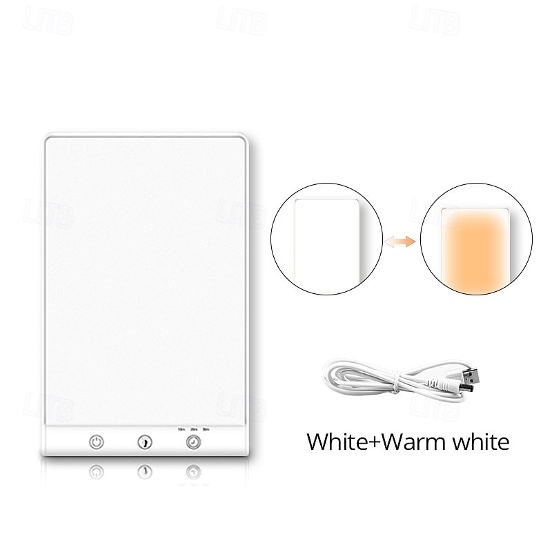 lampada per terapia della luce 12000 lux luce d'atmosfera con 2 modalità colore 3 livelli di luminosità 3 impostazioni timer controllo touch lampada diurna senza UV del 2025 a $57.99 –P9