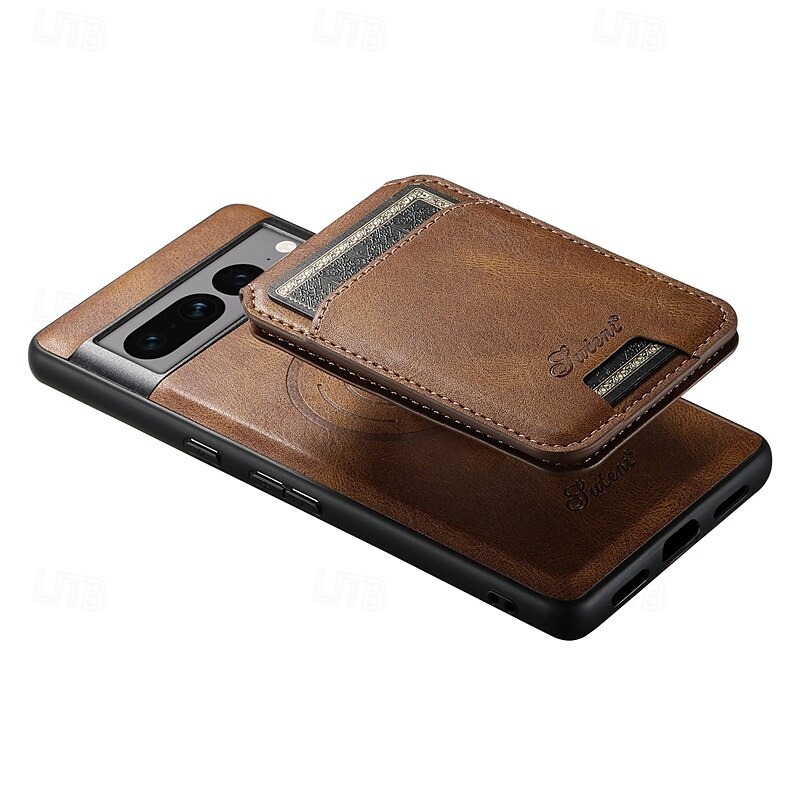 telefon Ügy Kompatibilitás Pixel 9 Pro Pixel 9 Pro XL Pixel 8 Pro Pixel 8 Pixel 7 Pixel 7 Pro Pixel 6 Pixel 6 Pro Fekete tok Állvánnyal Mágneses Kártyahely Retro TPU PC PU bőr 2025 - $27.99 –P2