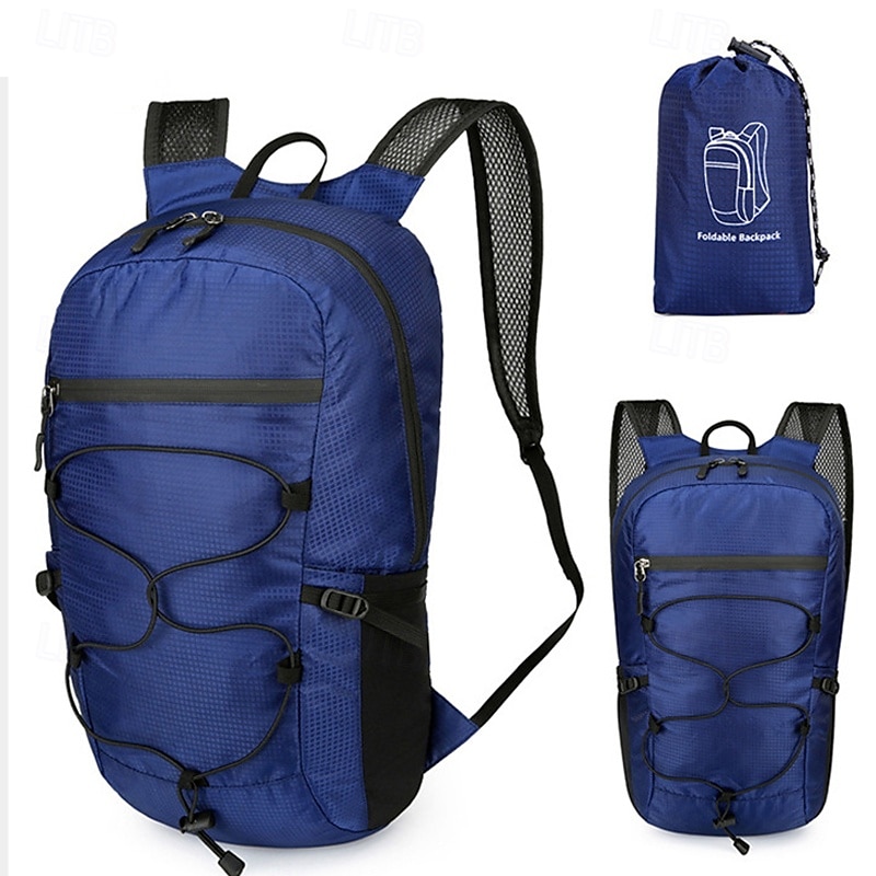 15 L Zaino giornaliero Zaino per escursioni Cerniera Multi-tasche Impermeabile alla pioggia Design Anatomico Indossabile Durevole Esterno Escursionismo Campeggio Militare Nylon Grigio scuro Nero Blu del 2025 a $19.99 –P12